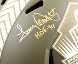 Tony Dorsett Earl Campbell Autographed F/S Salute to Service Speed Helmet w/HOF- Beckett W Hologram *Gold Image 3