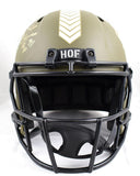 Tony Dorsett Earl Campbell Autographed F/S Salute to Service Speed Helmet w/HOF- Beckett W Hologram *Gold Image 5