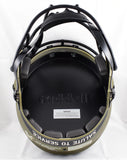 Tony Dorsett Earl Campbell Autographed F/S Salute to Service Speed Helmet w/HOF- Beckett W Hologram *Gold Image 6