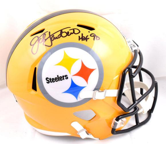 Jack Lambert Autographed Pittsburgh Steelers F/S Gold Speed Helmet w/ HOF-Beckett W Hologram *Black Image 1