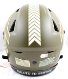 Stefon Diggs Autographed Buffalo Bills F/S Salute to Service Speed Flex Helmet- Beckett W Hologram *White Image 3