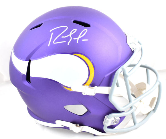 Randy Moss Autographed Vikings F/S Tribute Speed Helmet-Beckett W Hologram *Silver Image 1