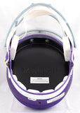 Randy Moss Autographed Vikings F/S Tribute Speed Helmet-Beckett W Hologram *Silver Image 5
