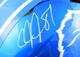 Calvin Johnson Autographed Detroit Lions F/S Flash Speed Authentic Helmet- Beckett W Hologram *White Image 2