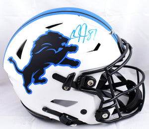 Calvin Johnson Autographed Detroit Lions F/S Lunar Speed Flex Helmet-Beckett W Hologram *Blue Image 1