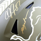 Calvin Johnson Autographed Detroit Lions F/S Salute to Service Speed Flex Helmet w/HOF Megatron-Beckett W Hologram *Gold Image 2