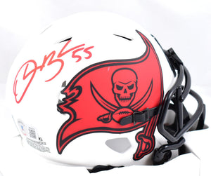 Derrick Brooks Autographed Buccaneers Lunar Speed Mini Helmet- Beckett W Hologram *Red Image 1