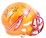 Charlie Ward Autographed Florida State Seminoles Flash Speed Mini Helmet w/93 Heisman-Beckett W Hologram *Black Image 1