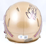 Charlie Ward Autographed Florida State Seminoles Speed Mini Helmet w/93 Heisman-Beckett W Hologram *Black Image 3