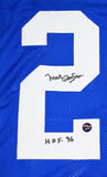 Mel Renfro Autographed Blue Pro Style Jersey w/HOF - Prova *Black *2 Image 2