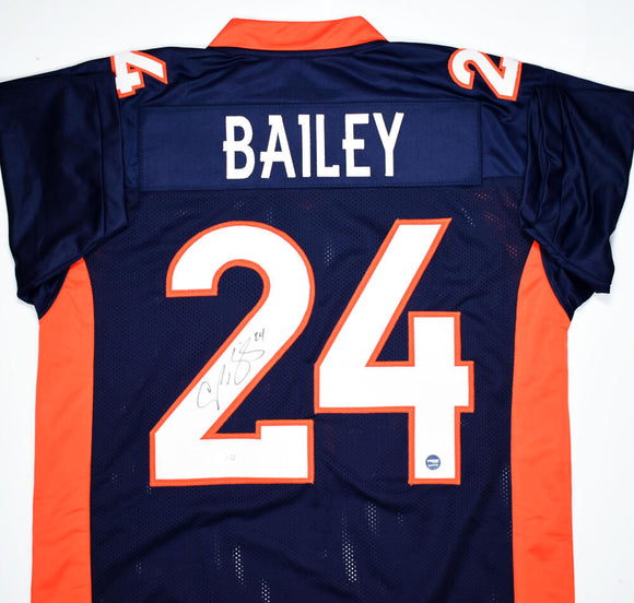 Champ Bailey Autographed Blue Pro Style Jersey-Beckett W Hologram *Black *Up *2 Image 1