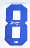 Steve Largent Autographed White Pro Style Jersey w/ HOF - Beckett W Hologram *Silver Image 2