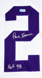 Paul Krause Autographed White Pro Style Jersey w/ HOF- Beckett W Hologram *Silver Image 2
