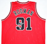 Dennis Rodman Autographed Red Jersey - Beckett W Hologram *Silver Image 1