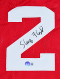 Sleepy Floyd Autographed Red Pro Style Jersey- Beckett W Hologram *Black Image 2