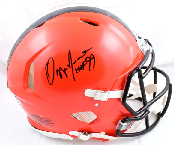 Ozzie Newsome Autographed Browns F/S Speed Authentic Helmet w/HOF - Beckett W Hologram *Black Image 1