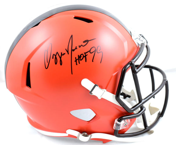 Ozzie Newsome Autographed Browns F/S Speed Helmet w/HOF - Beckett W Hologram *Black Image 1