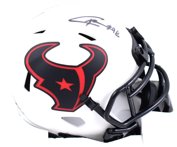Christian Harris Autographed Houston Texans Lunar Speed Mini Helmet-Beckett W Hologram *Black Image 1