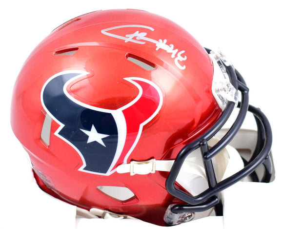 Christian Harris Autographed Houston Texans Alternate 2022 Speed Mini Helmet-Beckett W Hologram *Silver Image 1