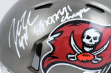 John Lynch Autographed Tampa Bay Buccaneers 97-13 Speed Mini Helmet w/SB Champs- Beckett W Hologram *White Image 2