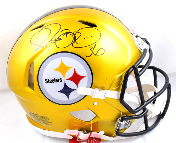 Jerome Bettis Autographed Pittsburgh Steelers F/S Flash Speed Authentic Helmet -Beckett W Hologram *Black *Thin Image 1