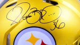 Jerome Bettis Autographed Pittsburgh Steelers F/S Flash Speed Authentic Helmet -Beckett W Hologram *Black *Thin Image 2