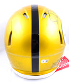 Jerome Bettis Autographed Pittsburgh Steelers F/S Flash Speed Authentic Helmet -Beckett W Hologram *Black *Thin Image 3