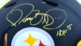 Jerome Bettis Signed Pittsburgh Steelers F/S Flat Black Speed Authentic Helmet w/HOF - Beckett W Hologram *Yellow Image 2