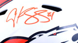 Champ Bailey Autographed Denver Broncos F/S Flat White Speed Helmet- Beckett W Hologram *Orange Image 2