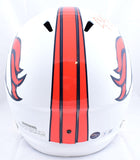 Champ Bailey Autographed Denver Broncos F/S Flat White Speed Helmet- Beckett W Hologram *Orange Image 3
