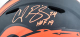 Champ Bailey Autographed Denver Broncos F/S Eclipse Speed Authentic Helmet w/HOF - Beckett W Hologram *Orange Image 2