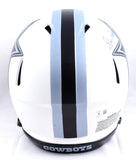 Roger Staubach Tony Dorsett Autographed Cowboys F/S Lunar Speed Authentic Helmet- Beckett W Hologram *Blue Image 4