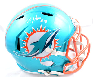 Raheem Mostert Autographed Miami Dolphins F/S Flash Speed Helmet-Beckett W Hologram *White Image 1