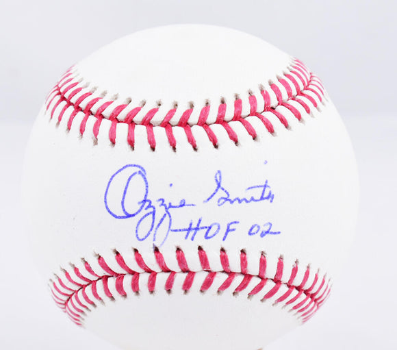 Ozzie Smith Autographed Rawlings OML Baseball w/HOF - Fanatics *Blue Image 1