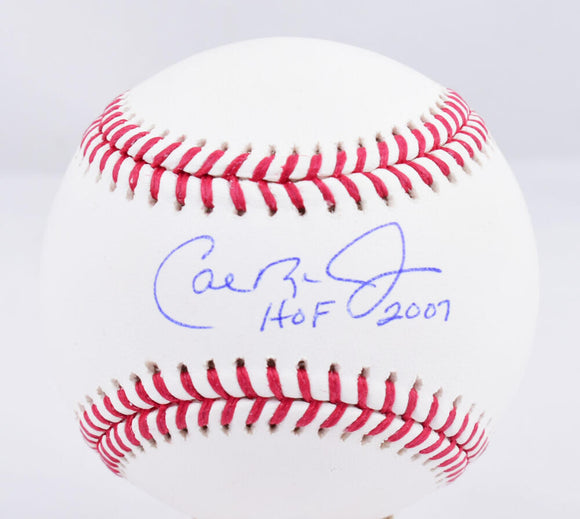 Cal Ripken Jr Autographed Rawlings OML Baseball w/HOF - Fanatics *Blue Image 1