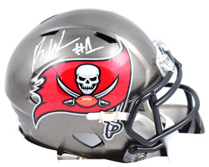 Rachaad White Autographed Tampa Bay Buccaneers Speed Mini Helmet- Beckett W Hologram *White Image 1