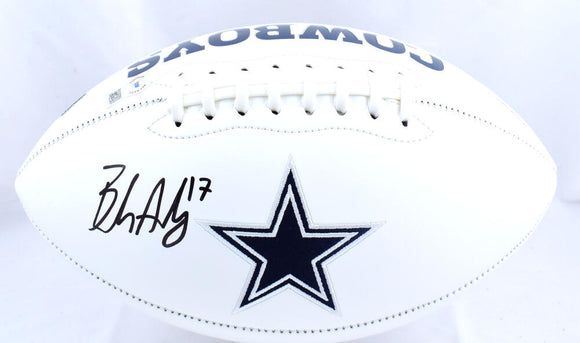 Brandon Aubrey Autographed Dallas Cowboys Logo Football-Beckett W Hologram *Black Image 1