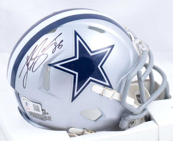 Luke Schoonmaker Autographed Dallas Cowboys Speed Mini Helmet - Beckett W Hologram *Black *thin Image 1
