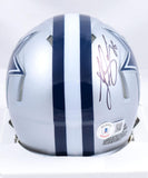 Luke Schoonmaker Autographed Dallas Cowboys Speed Mini Helmet - Beckett W Hologram *Black *thin Image 3
