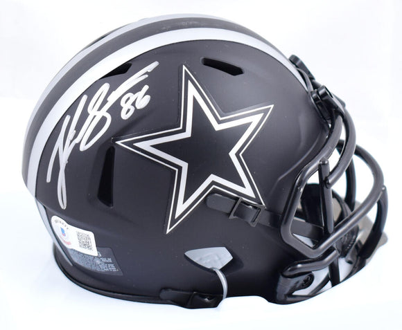 Luke Schoonmaker Autographed Dallas Cowboys Eclipse Speed Mini Helmet - Beckett W Hologram *Silver Image 1