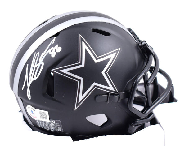 Luke Schoonmaker Autographed Dallas Cowboys Eclipse Speed Mini Helmet - Beckett W Hologram *White Image 1