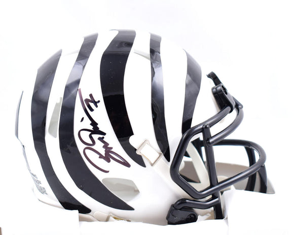Boomer Esiason Autographed Cincinnati Bengals Alternate 2022 Speed Mini Helmet-Beckett W Hologram *Black Image 1