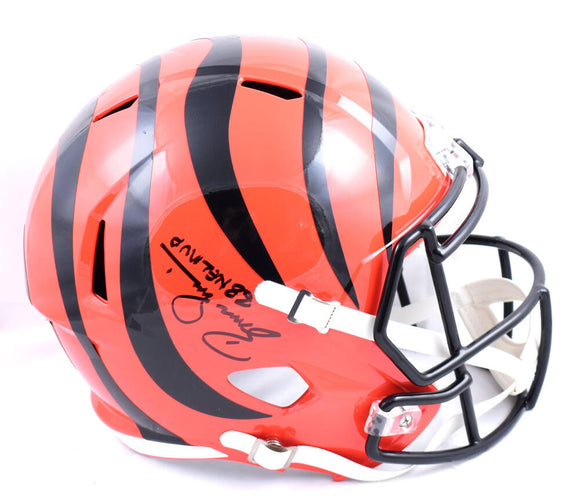 Boomer Esiason Autographed Cincinnati Bengals F/S Speed Helmet w/NFL MVP-Beckett W Hologram *Black Image 1