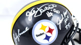 Ham Lambert Russell Autographed Pittsburgh Steelers Mini Helmet-Beckett W Hologram *Silver Image 2