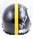 Ham Lambert Russell Autographed Pittsburgh Steelers Mini Helmet-Beckett W Hologram *Silver Image 3