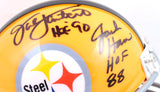 Ham Lambert Russell Autographed Pittsburgh Steelers 62 Mini Helmet-Beckett W Hologram *Black Image 2