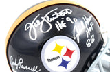 Ham Lambert Russell Autographed Pittsburgh Steelers 63-76 Mini Helmet-Beckett W Hologram *Silver Image 2