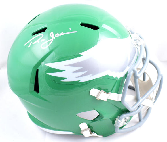 Ron Jaworski Autographed Philadelphia Eagles F/S Alternate 2023 Speed Helmet- Beckett W Hologram *Silver Image 1