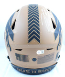 Josh Allen Autographed Buffalo Bills F/S Salute to Service 2023 Speed Flex Authentic Helmet-Beckett W Hologram *White Image 3