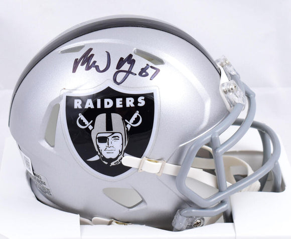 Michael Mayer Autographed Las Vegas Raiders Speed Mini Helmet-Beckett W Hologram *Black Image 1